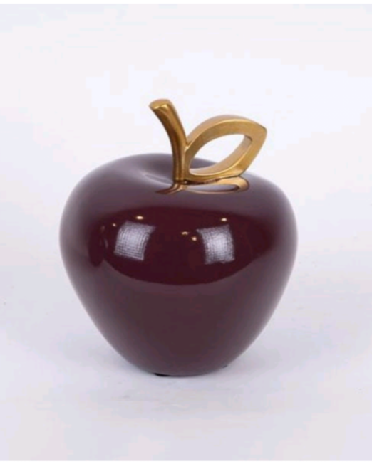 ΜΠΟΡΝΤΟ ΔΙΑΚΟΣΜΗΤΙΚΟ ΜΗΛΟ ΜΕ ΧΡΥΣΕΣ ΛΕΠΤΟΜΕΡΕΙΕΣ 13×13×14 CM