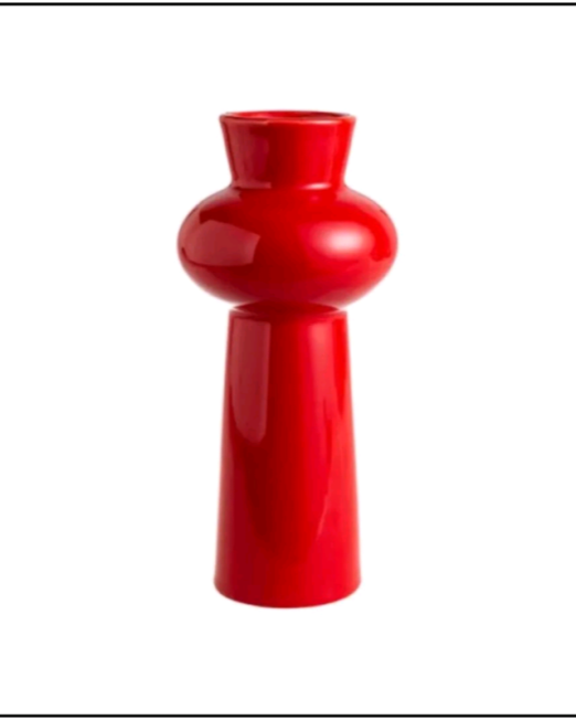 ΚΟΚΚΙΝΟ ΒΑΖΟ ΜΕ ΣΦΑΙΡΙΚΟ ΠΑΝΩ ΤΜΗΜΑ 14×29cm