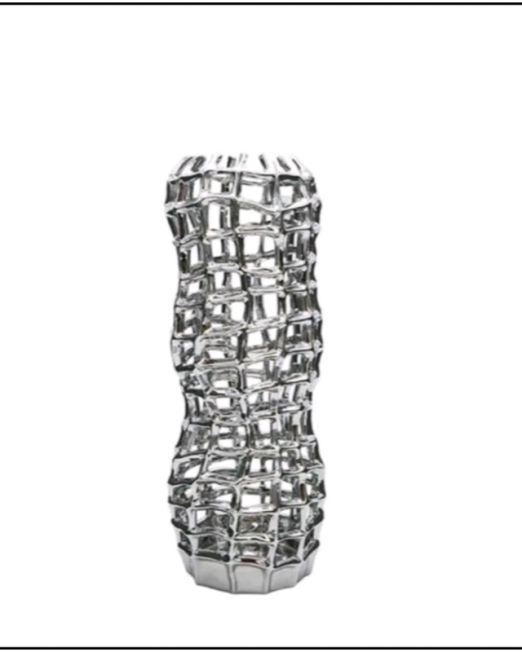 ΒΑΖΟ ΚΕΡΑΜΙΚΟ INOX ΜΕ ΑΝΑΓΛΥΦΗ ΠΛΕΚΤΗ ΥΦΗ 11,50 ×29,50cm