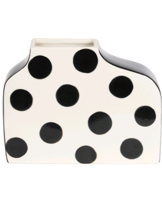 DESIGN ΔΙΑΚΟΣΜΗΤΙΚΟ ΒΑΖΟ ΠΟΥΑ ΣΕ ΛΕΥΚΟ ΚΑΙ ΜΑΥΡΟ 28×6×15,6cm