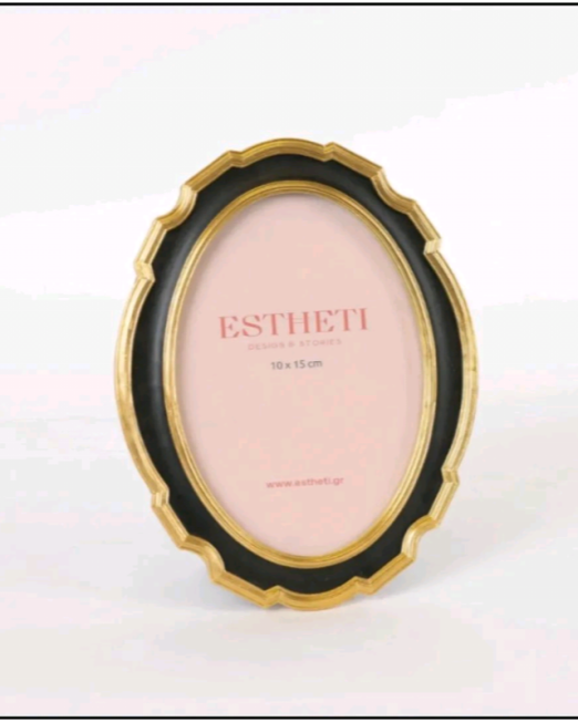 ΚΟΡΝΙΖΑ ΟΒΑΛ ΜΑΥΡΗ ΜΕ ΧΡΥΣΕΣ ΛΕΠΤΟΜΕΡΕΙΕΣ 10×15cm