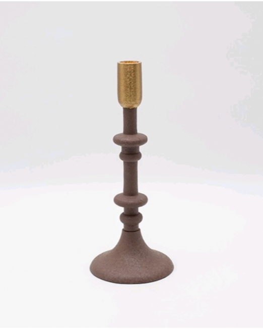 ΜΕΤΑΛΛΙΚΟ ΚΗΡΟΠΗΓΙΟ ΜΕ ΣΚΟΥΡΑ ΓΗΙΝΗ ΑΠΟΧΡΩΣΗ ΜΕ ΧΡΥΣΗ ΥΠΟΔΟΧΗ-MINIMAL ΠΟΛΥΤΕΛΕΙΑ ΜΕ ΓΛΥΠΤΙΚΟ ΧΑΡΑΚΤΗΡΑ 10,50×10,50×26cm