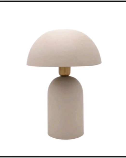 ΕΠΙΤΡΑΠΕΖΙΟ ΦΩΤΙΣΤΙΚΟ MUSHROOM BEIGE-MINIMAL NORDIC DESIGN 26×26×37 CM