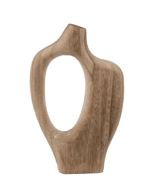 ΞΥΛΙΝΟ ΔΙΑΚΟΣΜΗΤΙΚΟ ΒΑΖΟ "ORGANIC CURVE" 19,5×5×31cm